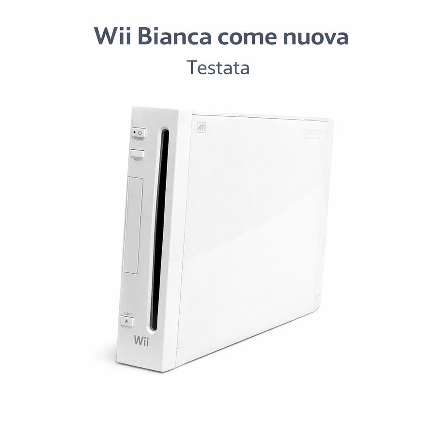Nintendo Wii Bianca - Come Nuova - Testata - Funzionante - Solo Console