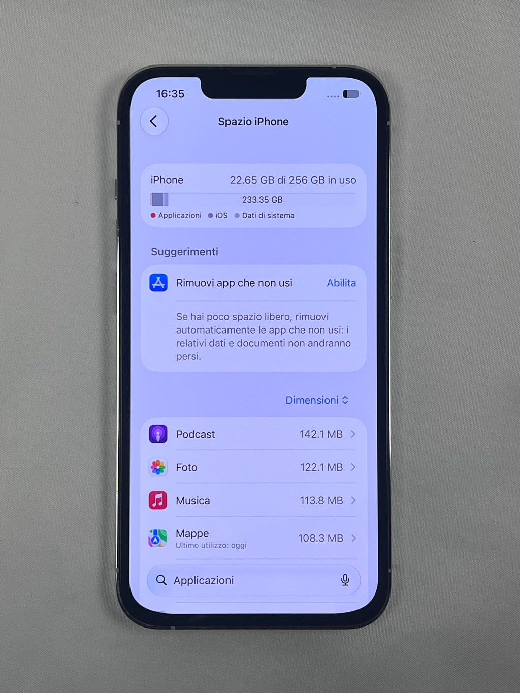Apple iPhone 13 Pro 256GB Silver Sbloccato Schermo e Batteria Sostituiti