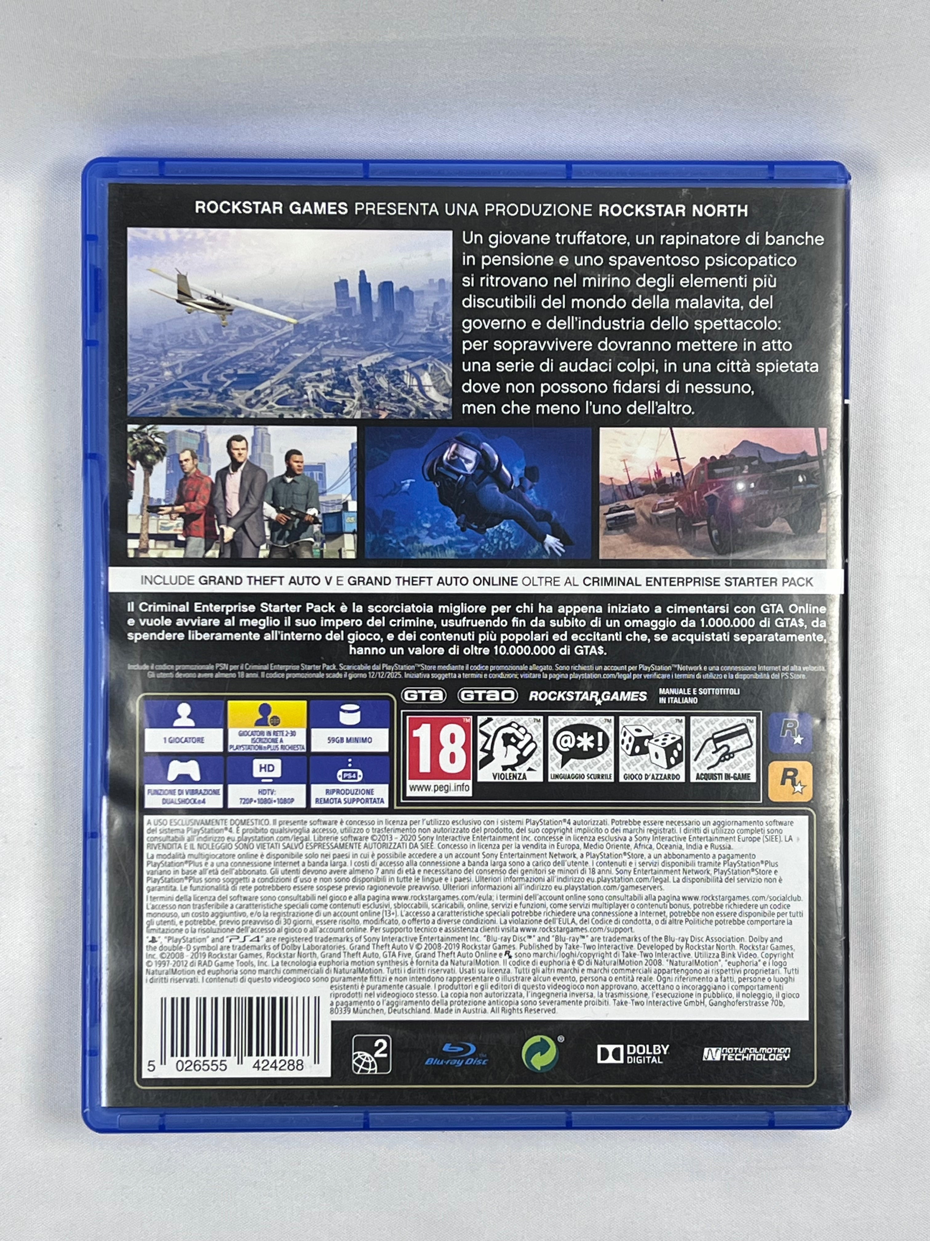 Grand Theft Auto V GTA 5 PS4 – Gioco usato testato