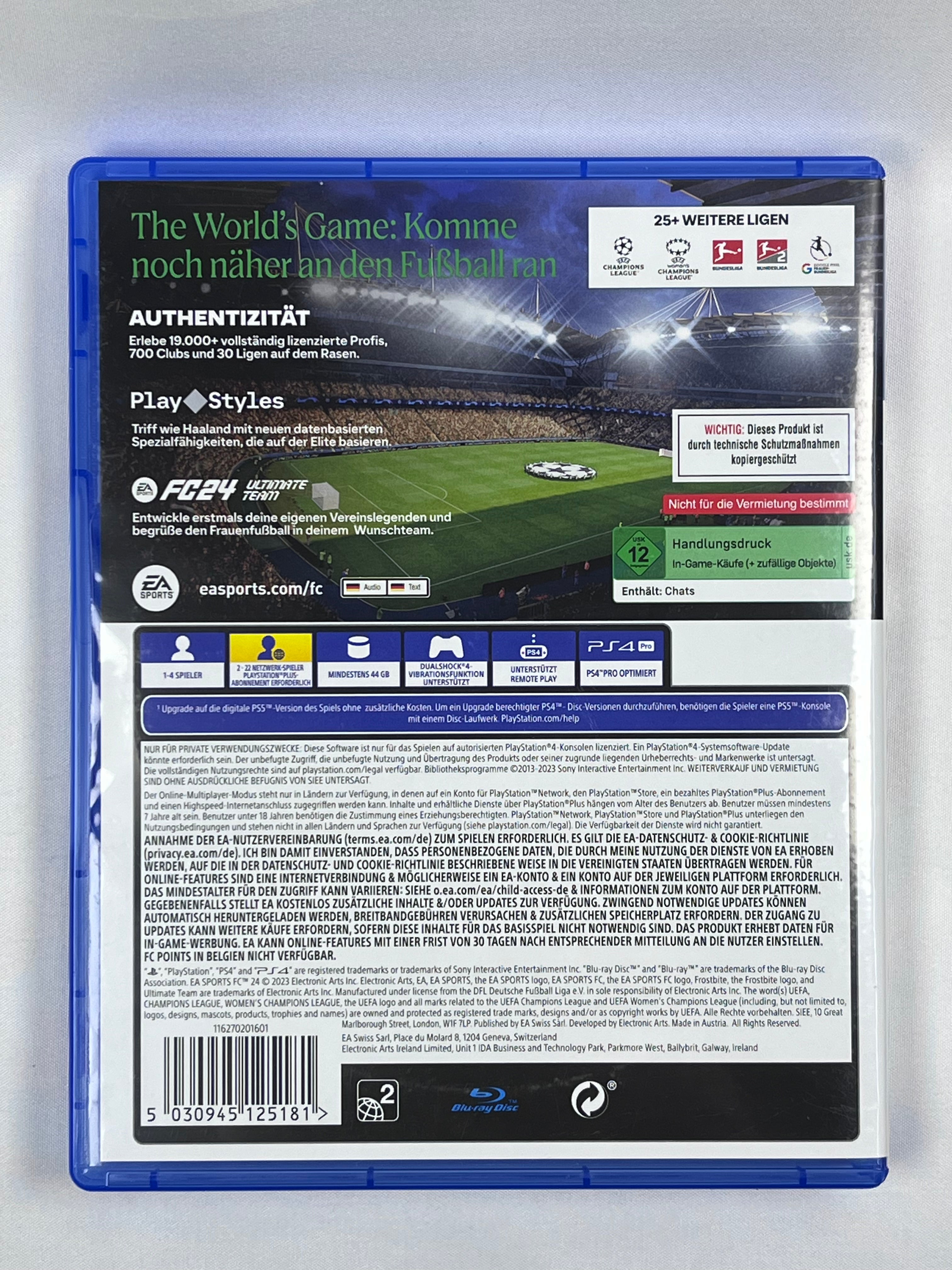EA Sports FC 24 PS4 PlayStation 4 Gioco Calcio EA Usato Testato