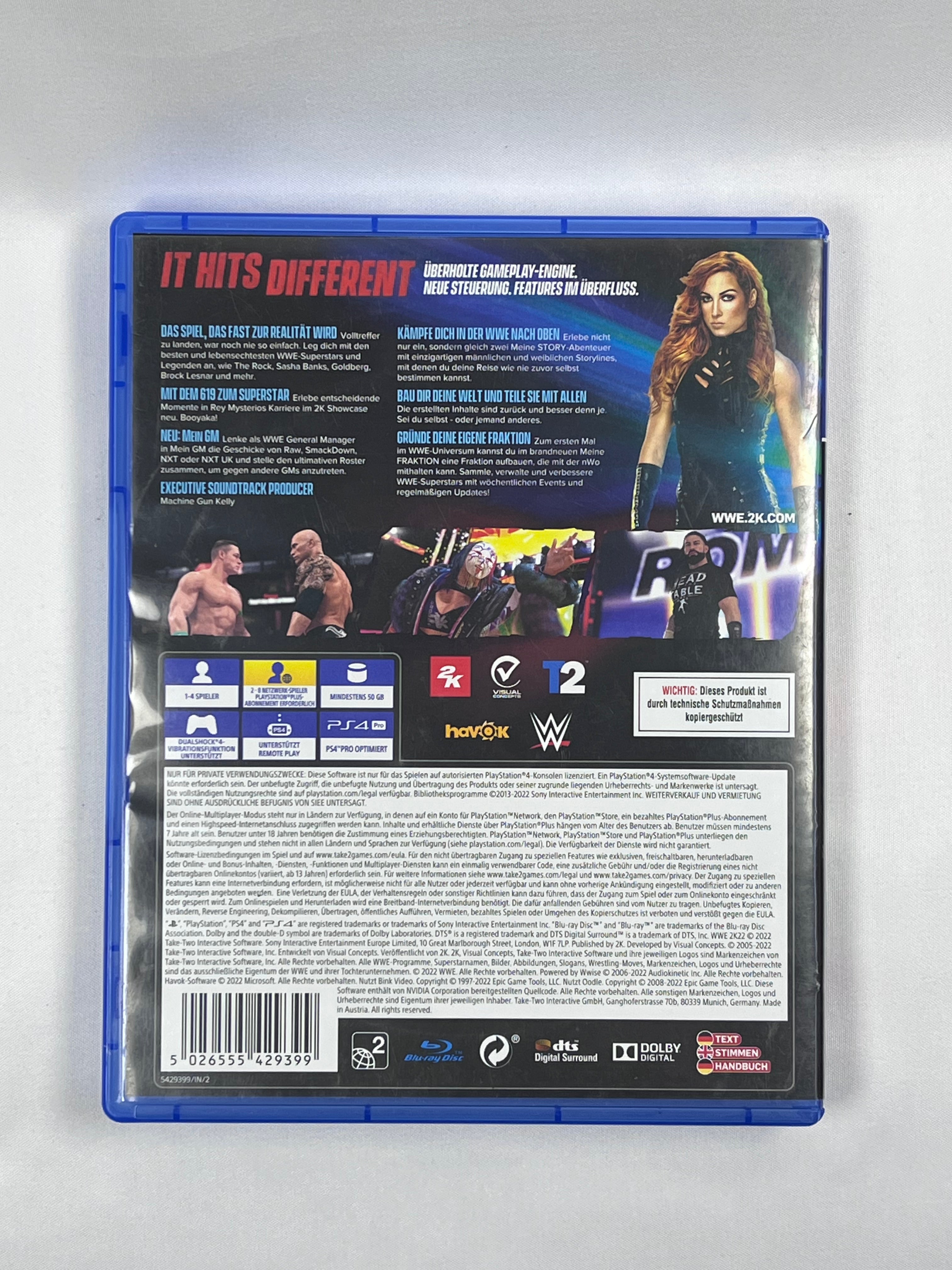 WWE 2K22 PS4 PlayStation 4 Gioco Italiano Testato e Funzionante