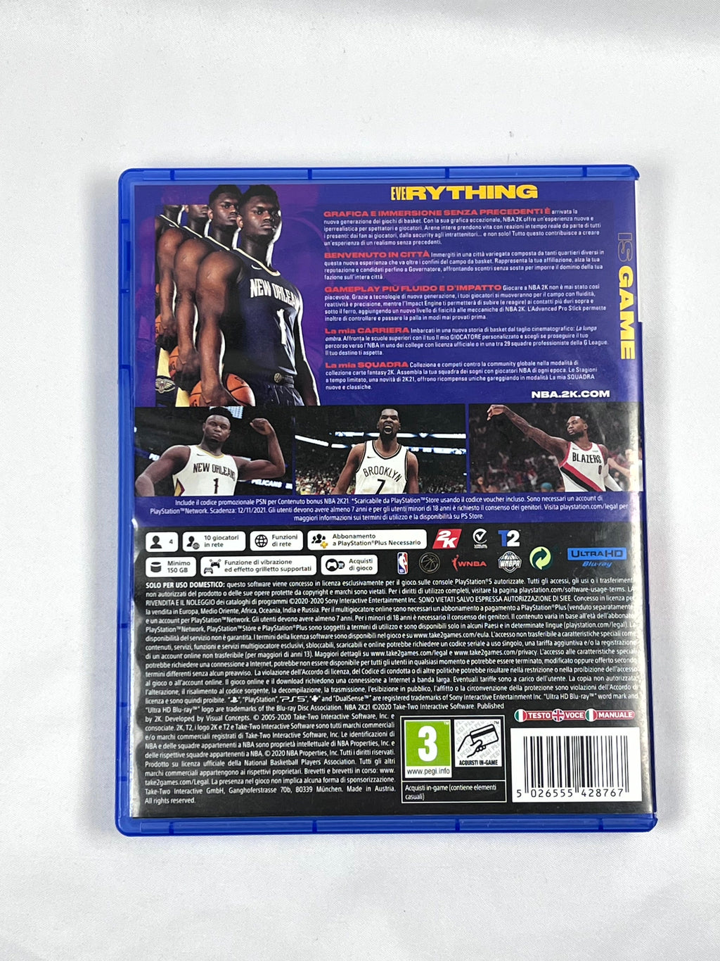NBA 2K21 PS5 – Gioco Originale 2K per PlayStation 5 – Testato e Garantito