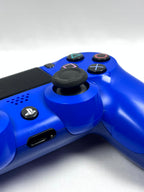 Controller DualShock 4 blu dettaglio porta