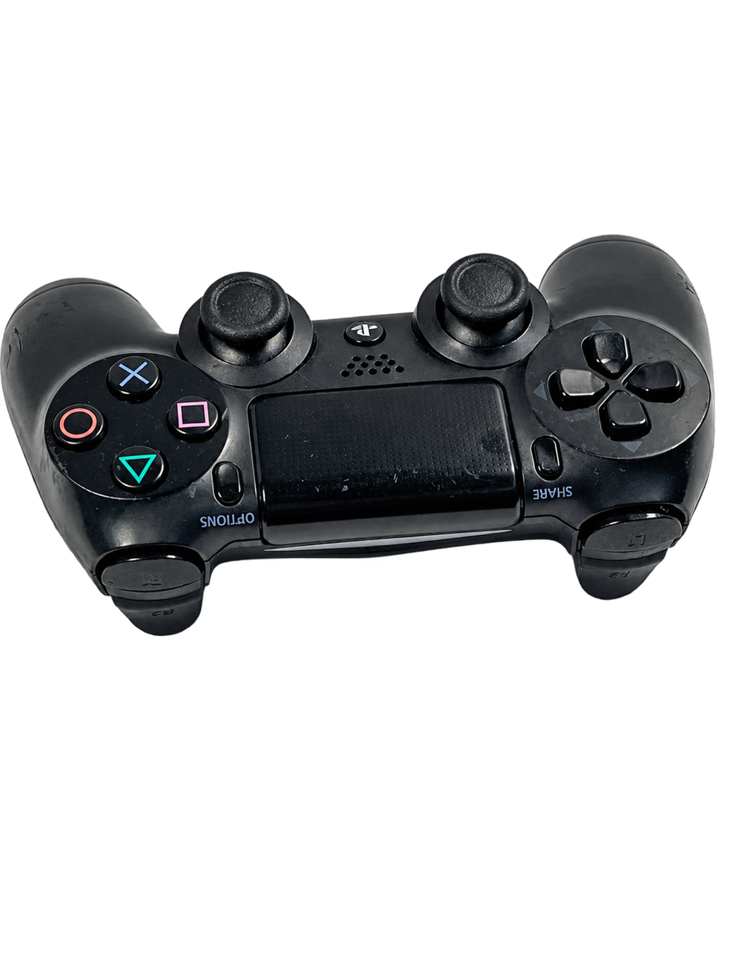 Controller Sony DualShock 4 nero vista frontale angolata