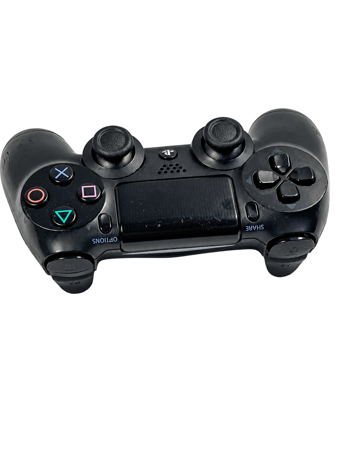 Controller Sony DualShock 4 nero vista frontale angolata