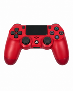 Controller Sony DualShock 4 V2 rosso CUH-ZCT2E vista frontale su sfondo bianco