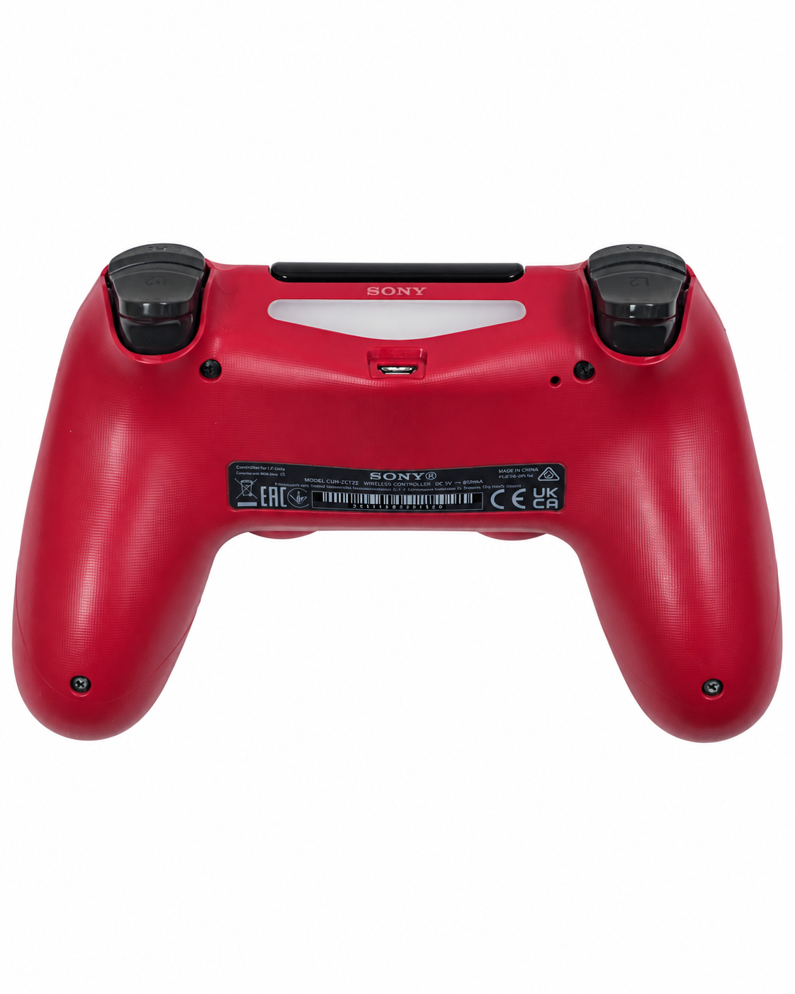 Vista posteriore completa controller Sony DualShock 4 V2 rosso CUH-ZCT2E