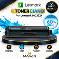 Toner compatibile non originale ciano per Lexmark MC3224dwe equivalente C3220C0, residuo circa 60%
