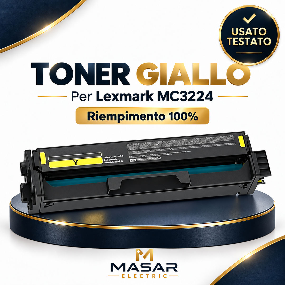 Toner compatibile non originale giallo per Lexmark MC3224dwe equivalente C3220Y0, residuo circa 100%
