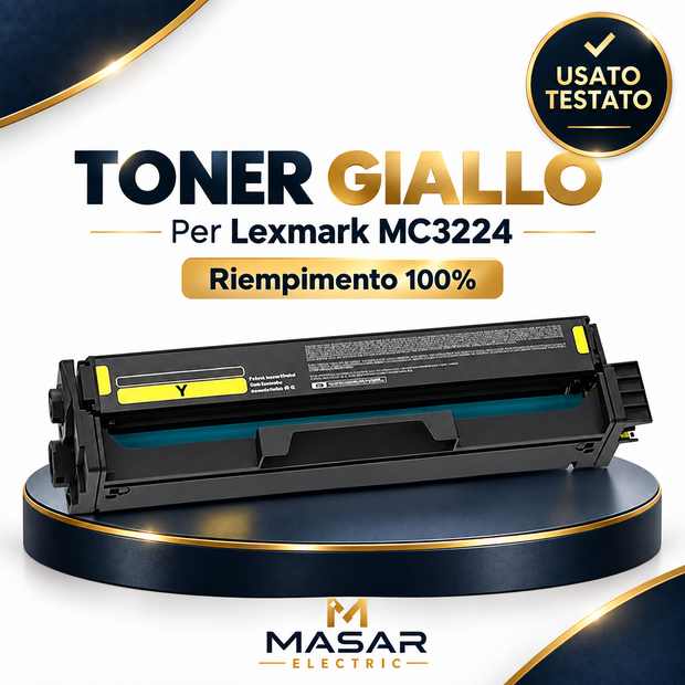 Toner Compatibile Giallo C3220Y0 per Lexmark MC3224dwe – 100%