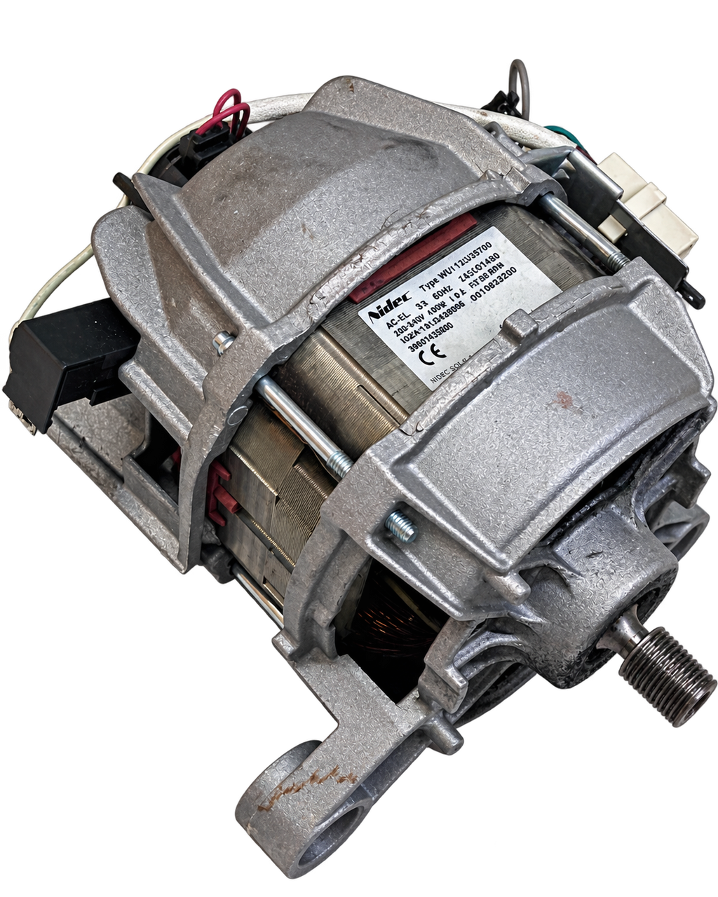 Motore lavatrice Nidec WU112U35700 39501023500 - vista superiore scontornata