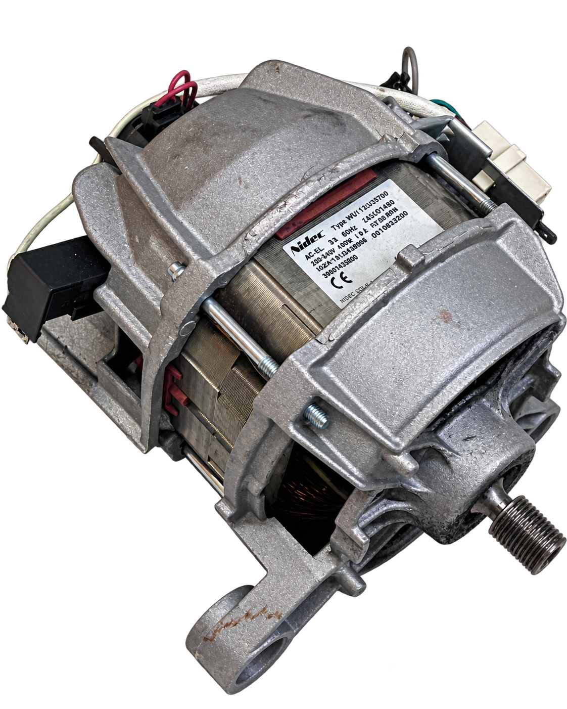 Motore lavatrice Nidec WU112U35700 39501023500 - vista superiore scontornata