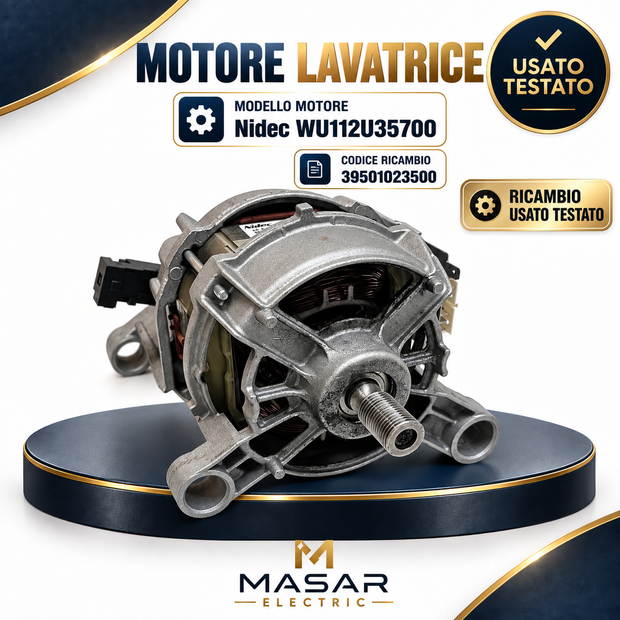 Motore Lavatrice Nidec WU112U35700 39501023500 – Sangiorgio / IT Wash – Usato Testato