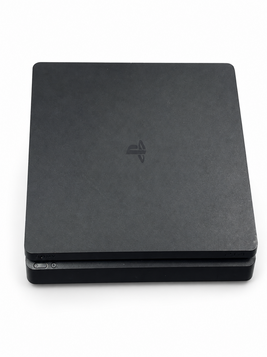 Sony PlayStation 4 PS4 Slim nera vista frontale