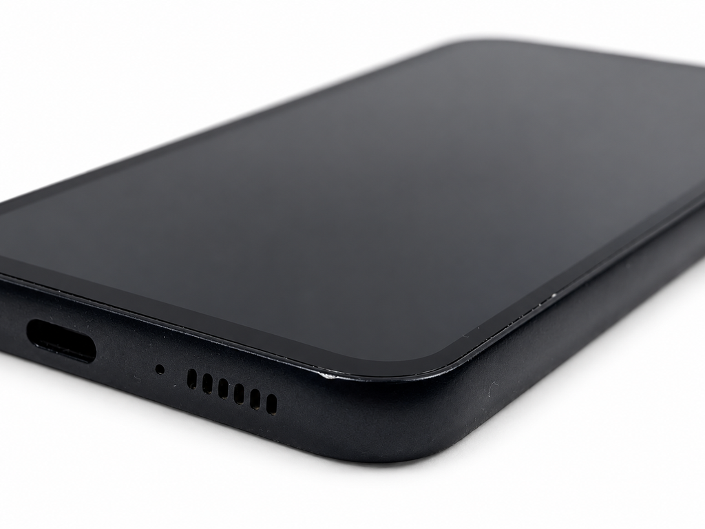 Samsung Galaxy A54 5G Nero - dettaglio USB-C e altoparlante