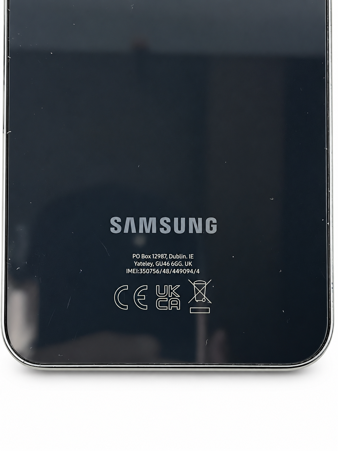 Samsung Galaxy A54 5G Nero - dettaglio marchi posteriori