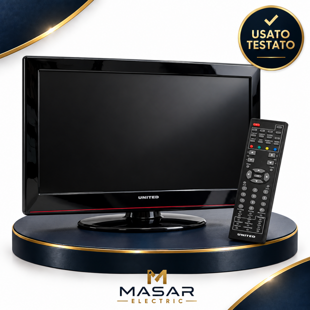 TV United 22" LCD con Telecomando – HDMI USB SCART VGA – Usata Testata