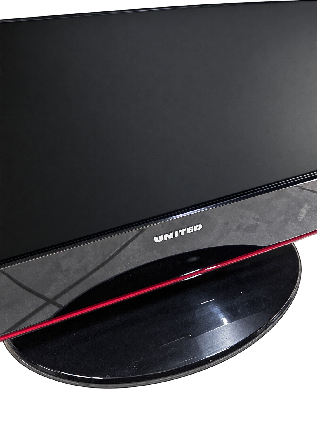 TV United dettaglio logo e base